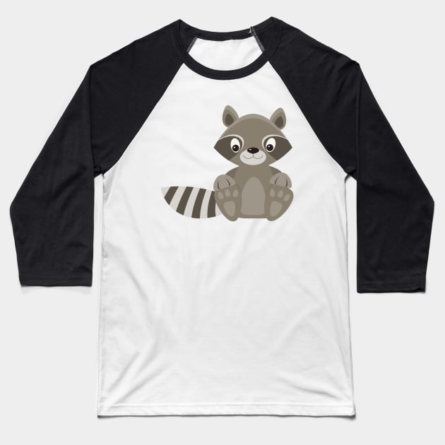 Raccoon cute baby animals Baseball T-Shirt by IDesign23